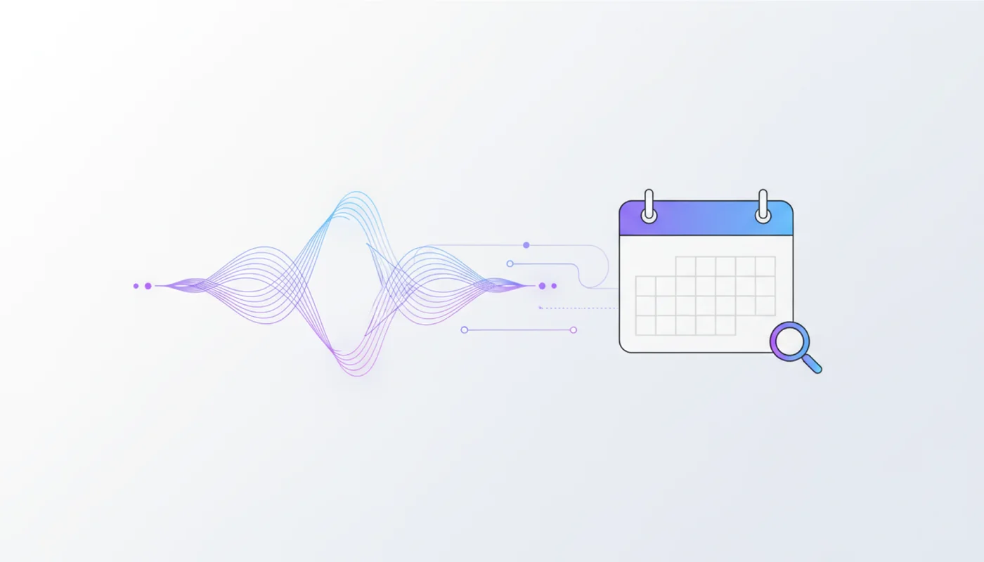 IA procesando solicitud con calendario