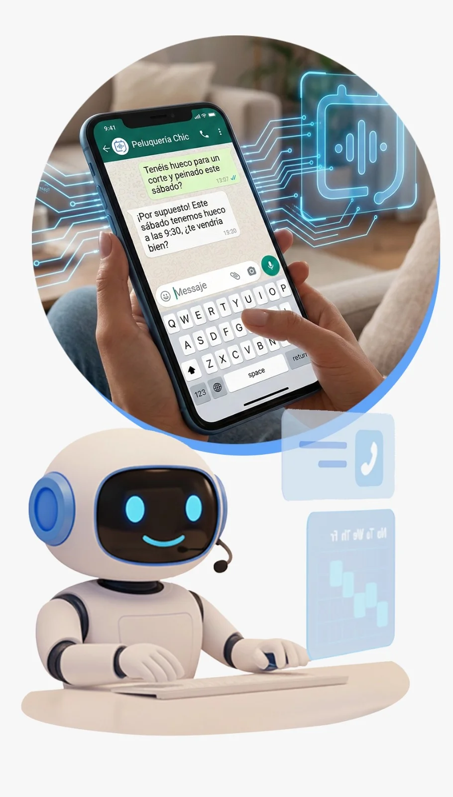 AI Chatbot for massage centers with WhatsApp and Telegram
